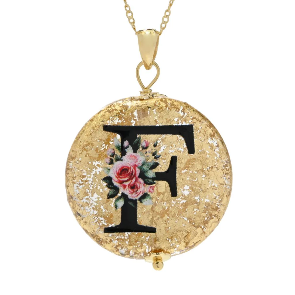 Il Murano 18K Gold Plated Murano Glass Initial Pendant - Image 13