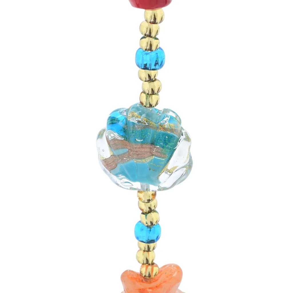Il Murano 18K Gold Plated Sealife Murano Glass Necklace - Image 2