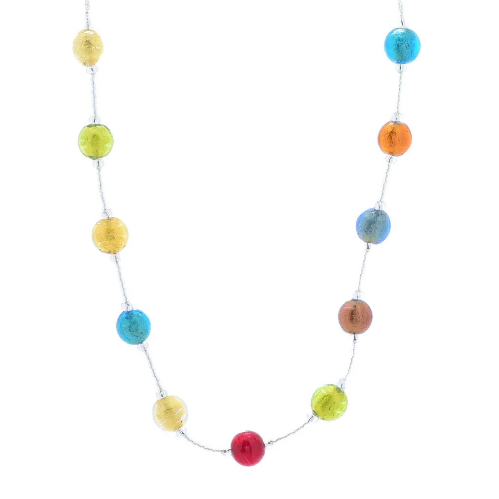 Il Murano 24" Multi-Color Murano Glass Bead Necklace - Image 2