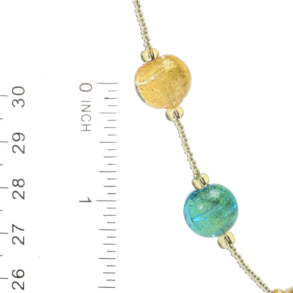 Il Murano 24" Multi-Color Murano Glass Bead Necklace - Image 3