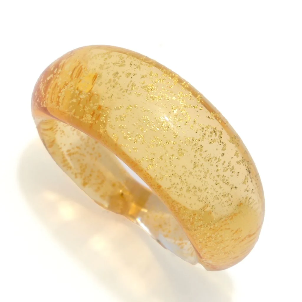 Il Murano Gold Foil Murano Glass Stack Ring - Image 3