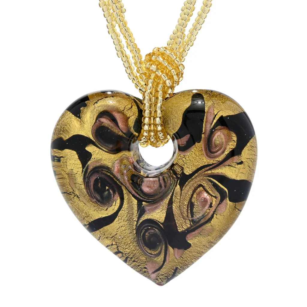 Il Murano Heart Pendant & Multi-Strand Murano Glass Necklace - Image 3