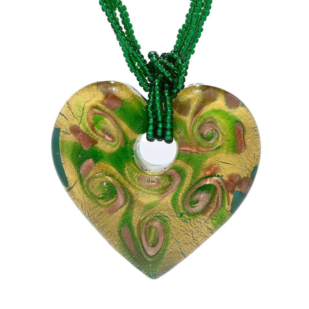 Il Murano Heart Pendant & Multi-Strand Murano Glass Necklace - Image 4