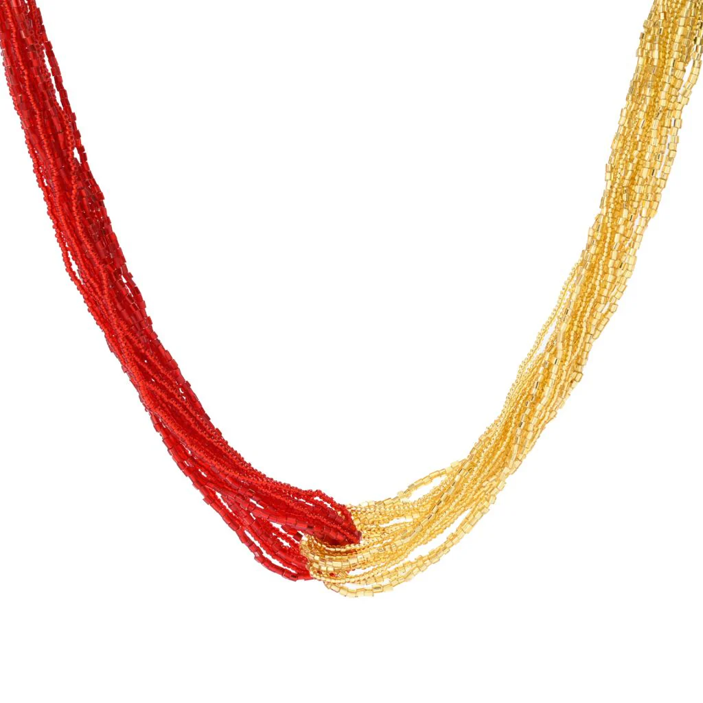 Il Murano Microbead 18-Strand Twisted Murano Glass Necklace - Image 3