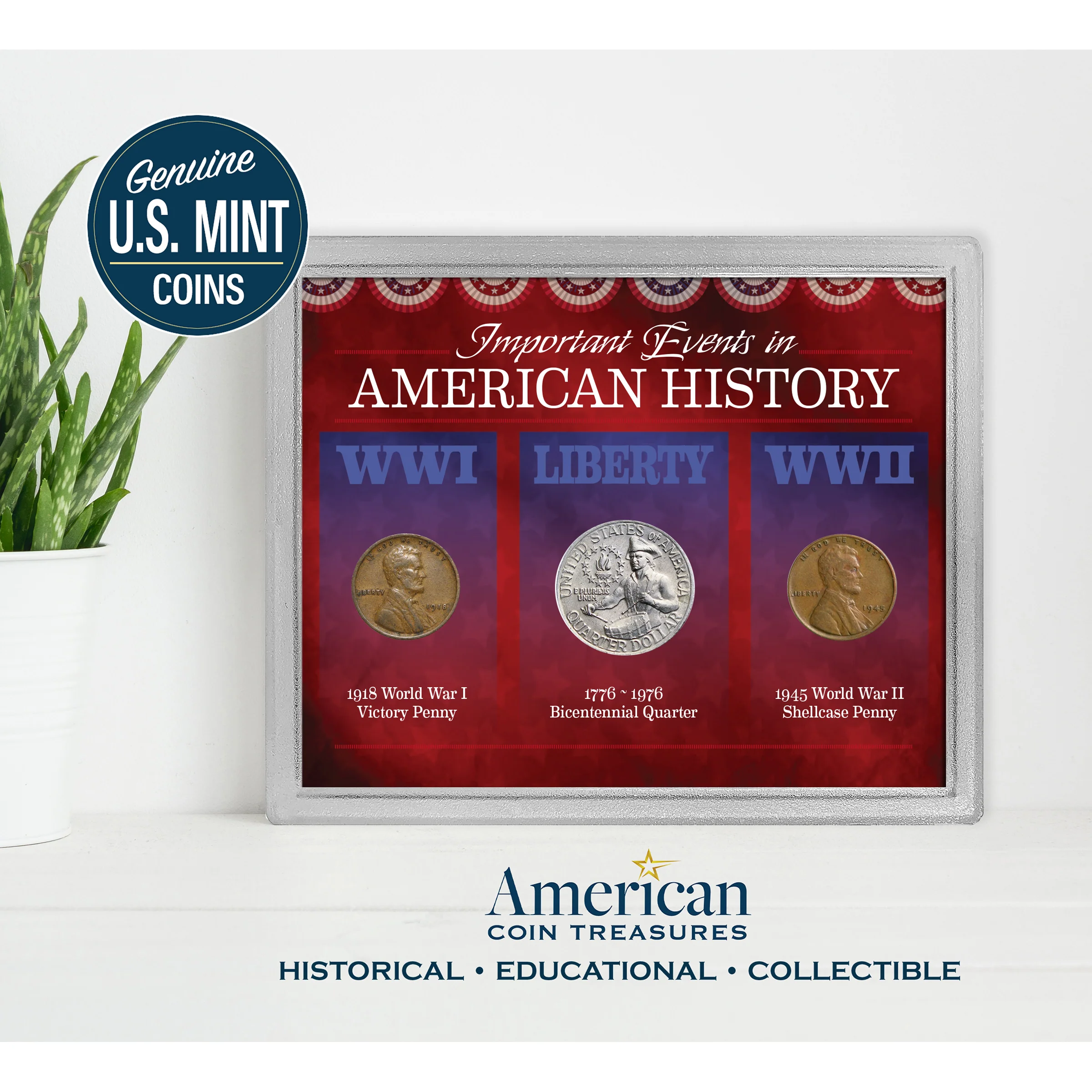 3-Piece Important Events in American History US Coin Collection - Image 5