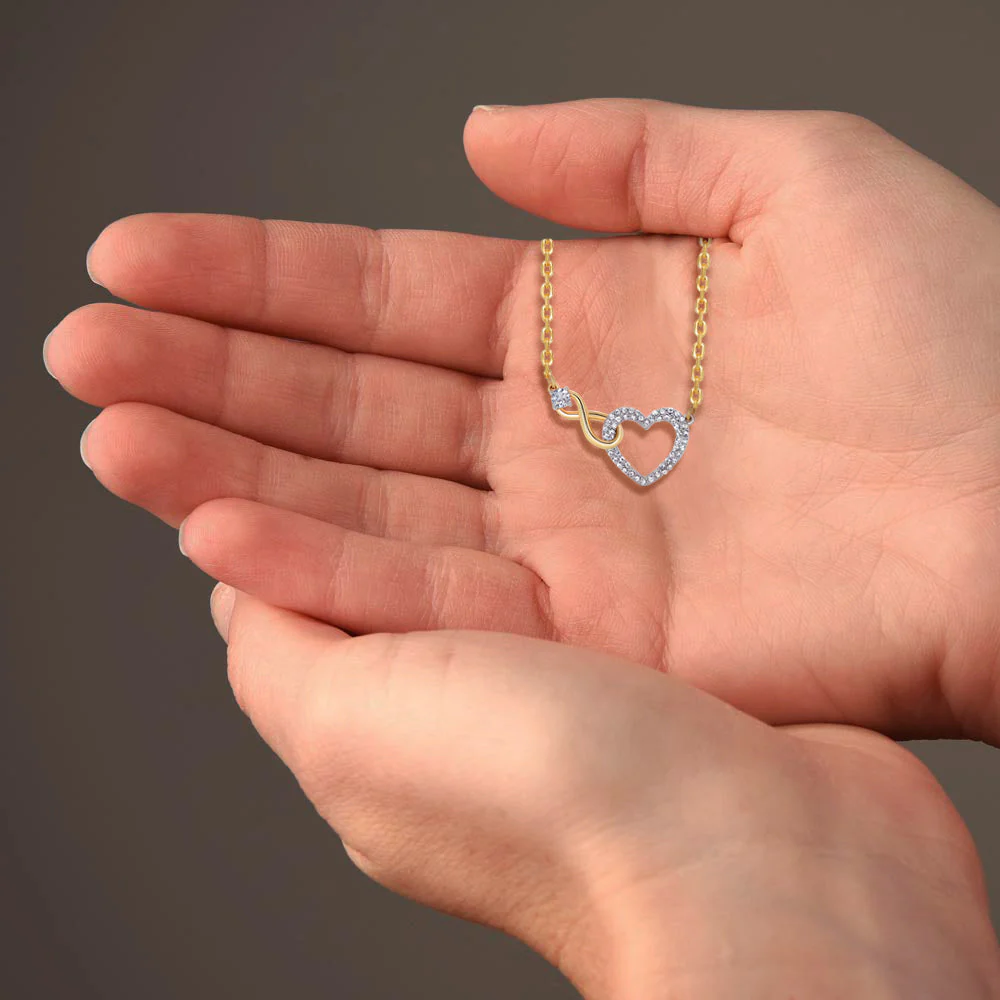 TRYNDI 18K Gold Plated "Infinity Heart" Swarovski Crystal Necklace - Image 7