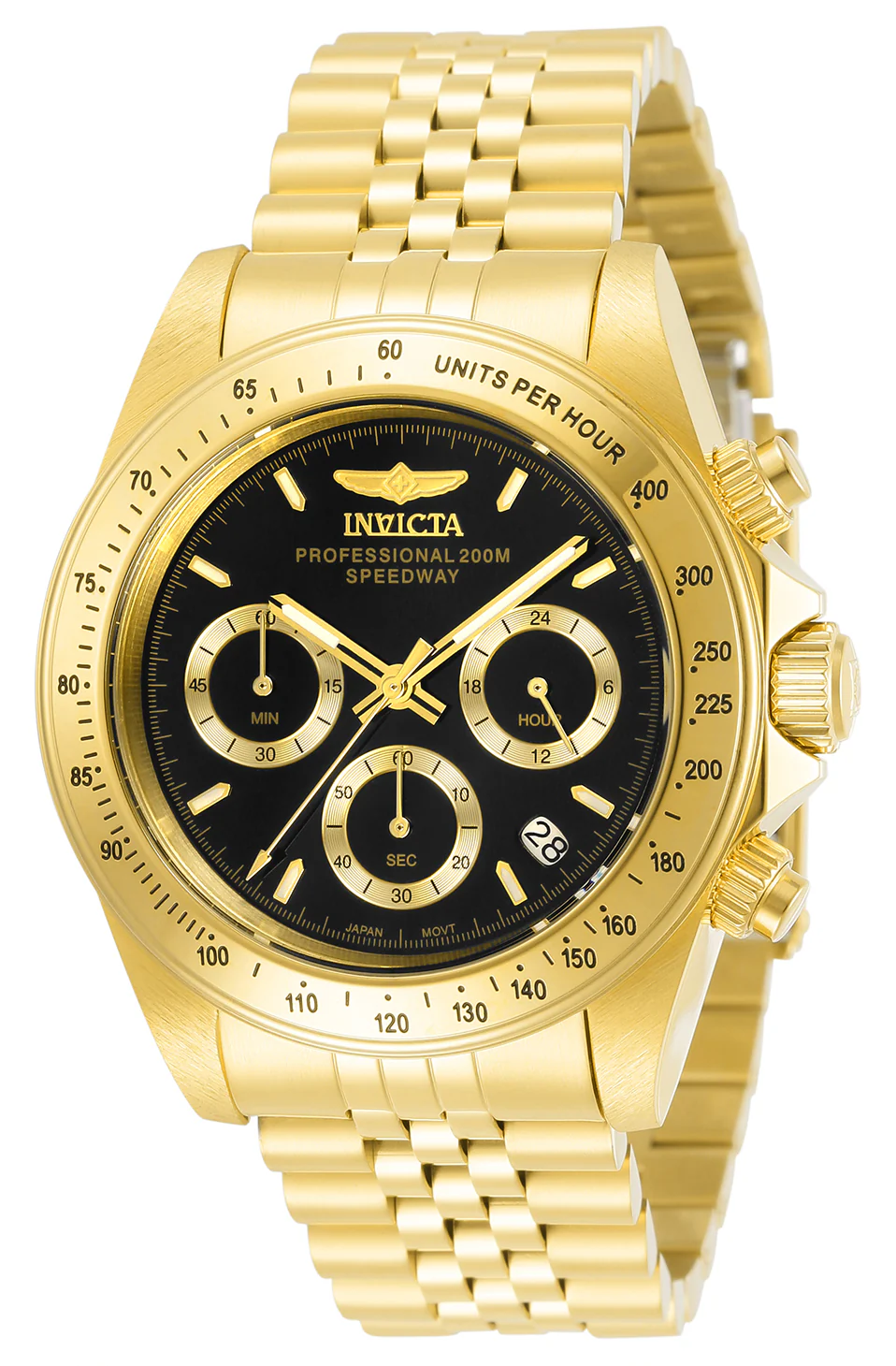 Invicta Men's 39mm Speedway Quartz Chronograph Goldtone Bracelet Watch - Image 2