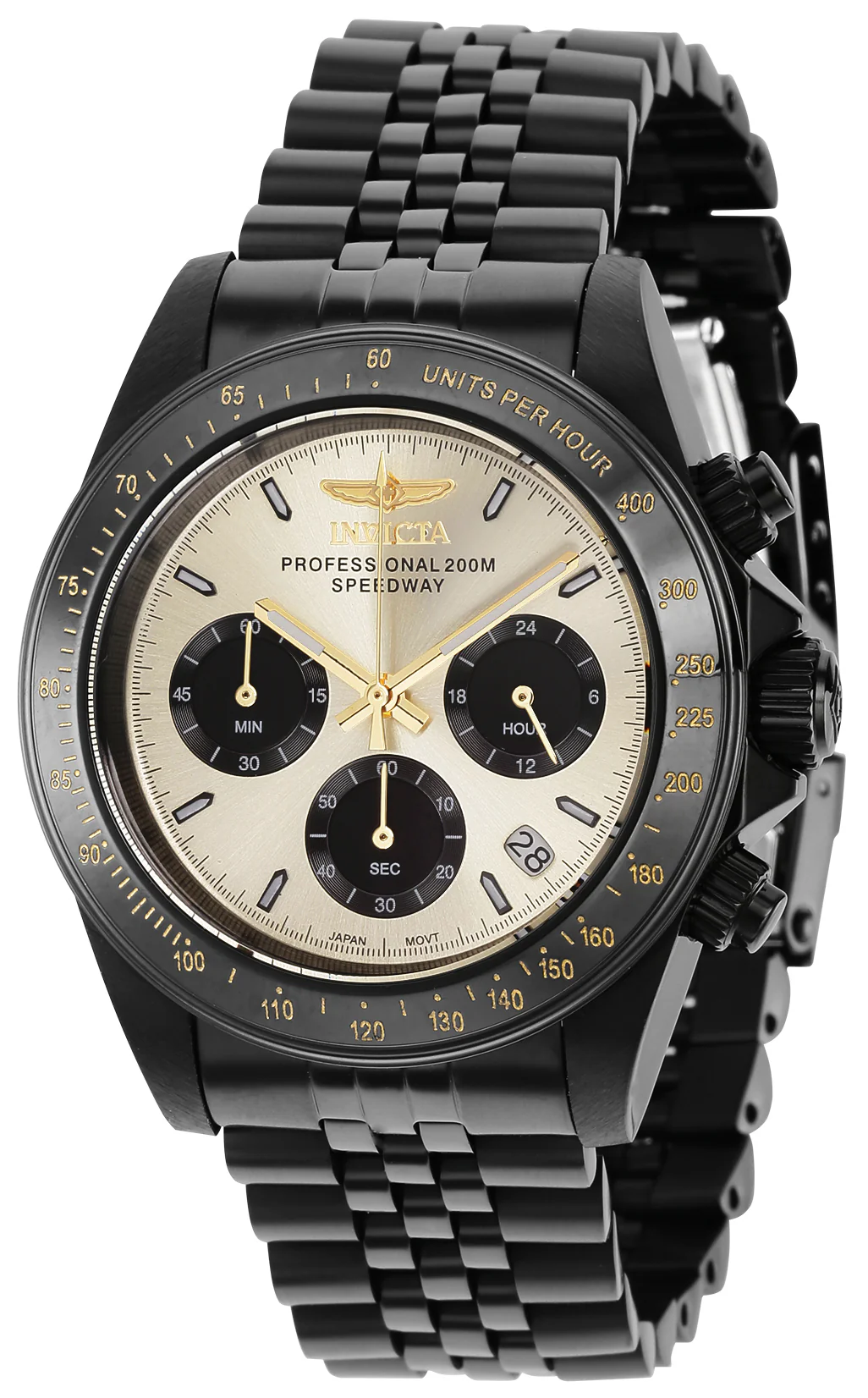 Invicta Men's 39mm Speedway Quartz Chronograph Jubilee Bracelet Watch - Image 3