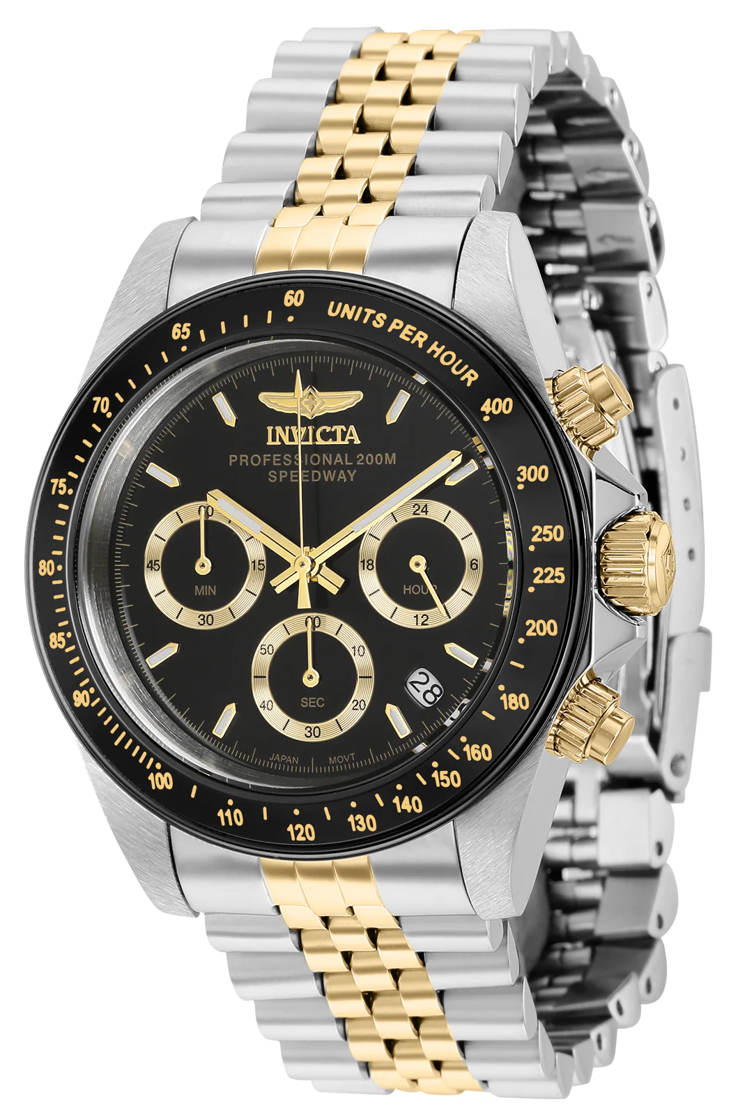 Invicta Men's 39mm Speedway Quartz Chronograph Jubilee Bracelet Watch - Image 4