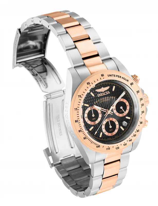 Invicta Men's 39mm Speedway Quartz Chronograph Two-Tone Rose & Silver Bracelet Watch - Image 2