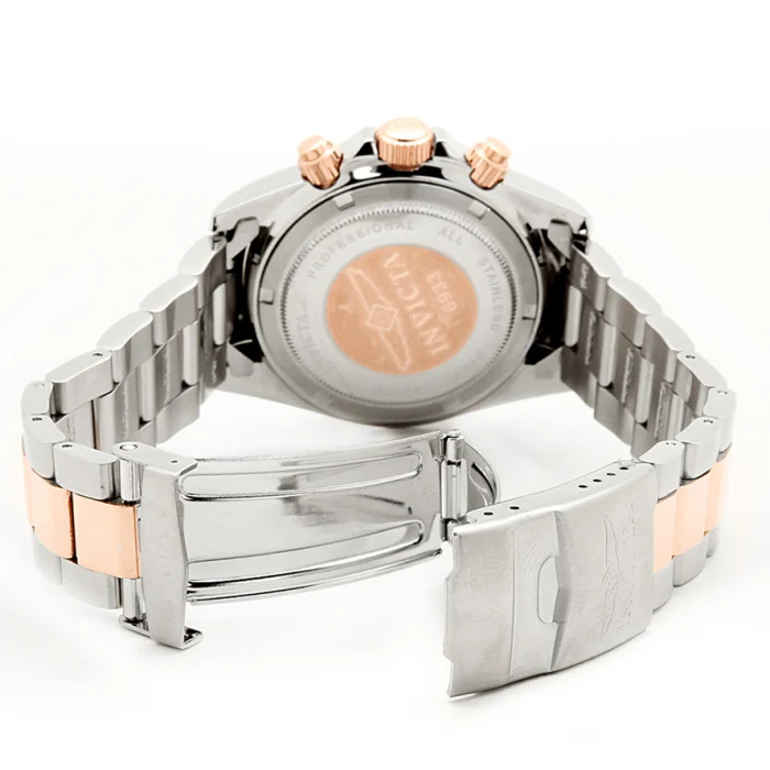 Invicta Men's 39mm Speedway Quartz Chronograph Two-Tone Rose & Silver Bracelet Watch - Image 6
