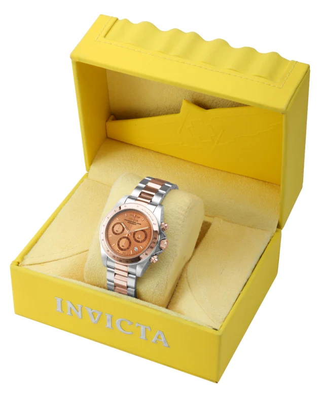 Invicta Men's 39mm Speedway Quartz Chronograph Two-Tone Rose & Silver Bracelet Watch - Image 8