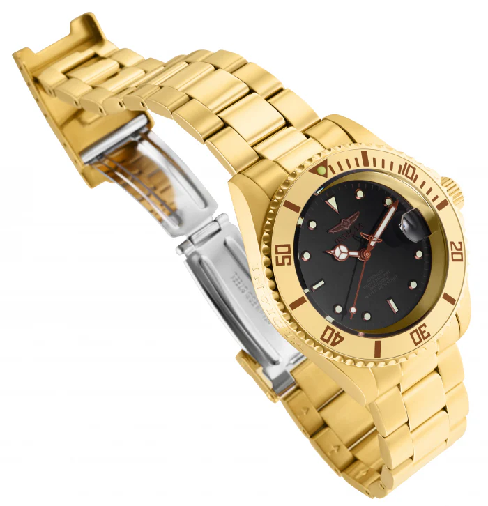 Invicta Men's 40mm Pro Diver Automatic Date Contrasting Dial Goldtone Bracelet Watch - Image 2