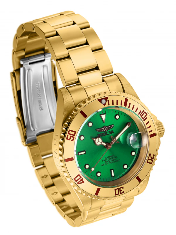 Invicta Men's 40mm Pro Diver Automatic Date Contrasting Dial Goldtone Bracelet Watch - Image 4