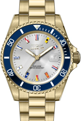 Invicta Men's 40mm Pro Diver Quartz Date International Maritime Signal Flags Bracelet Watch - Image 2
