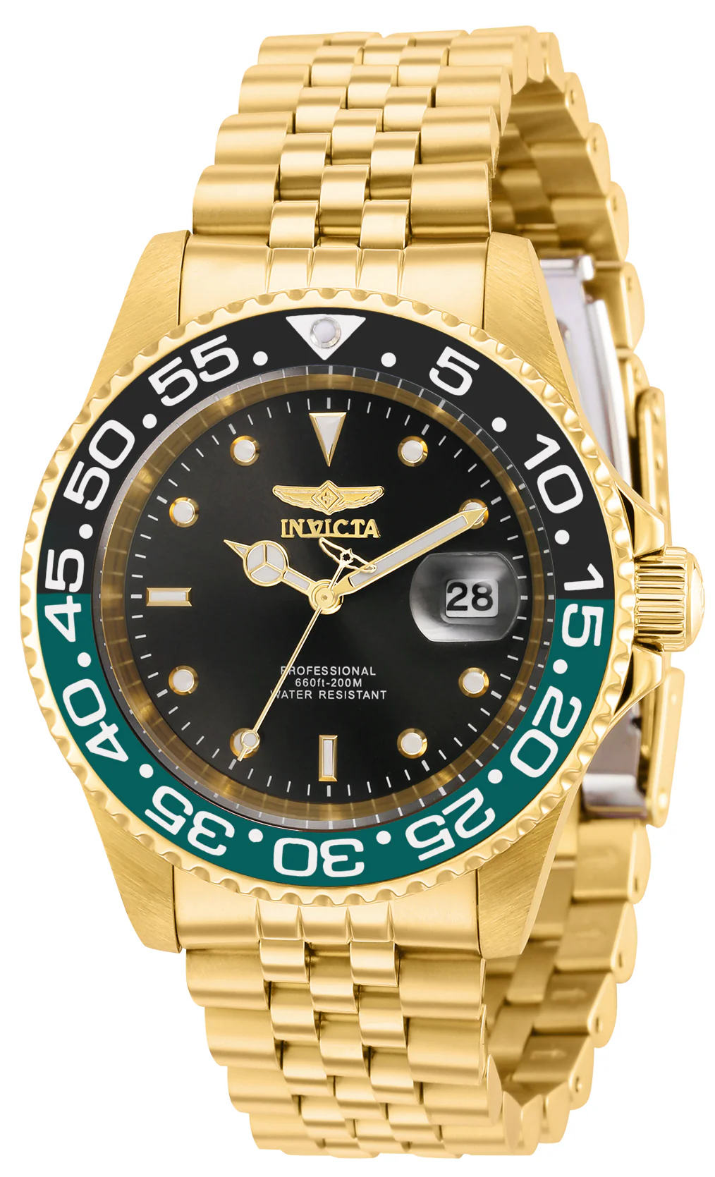 Invicta Men's 40mm Pro Diver Quartz Two-Tone Bezel Goldtone Bracelet Watch - Image 2