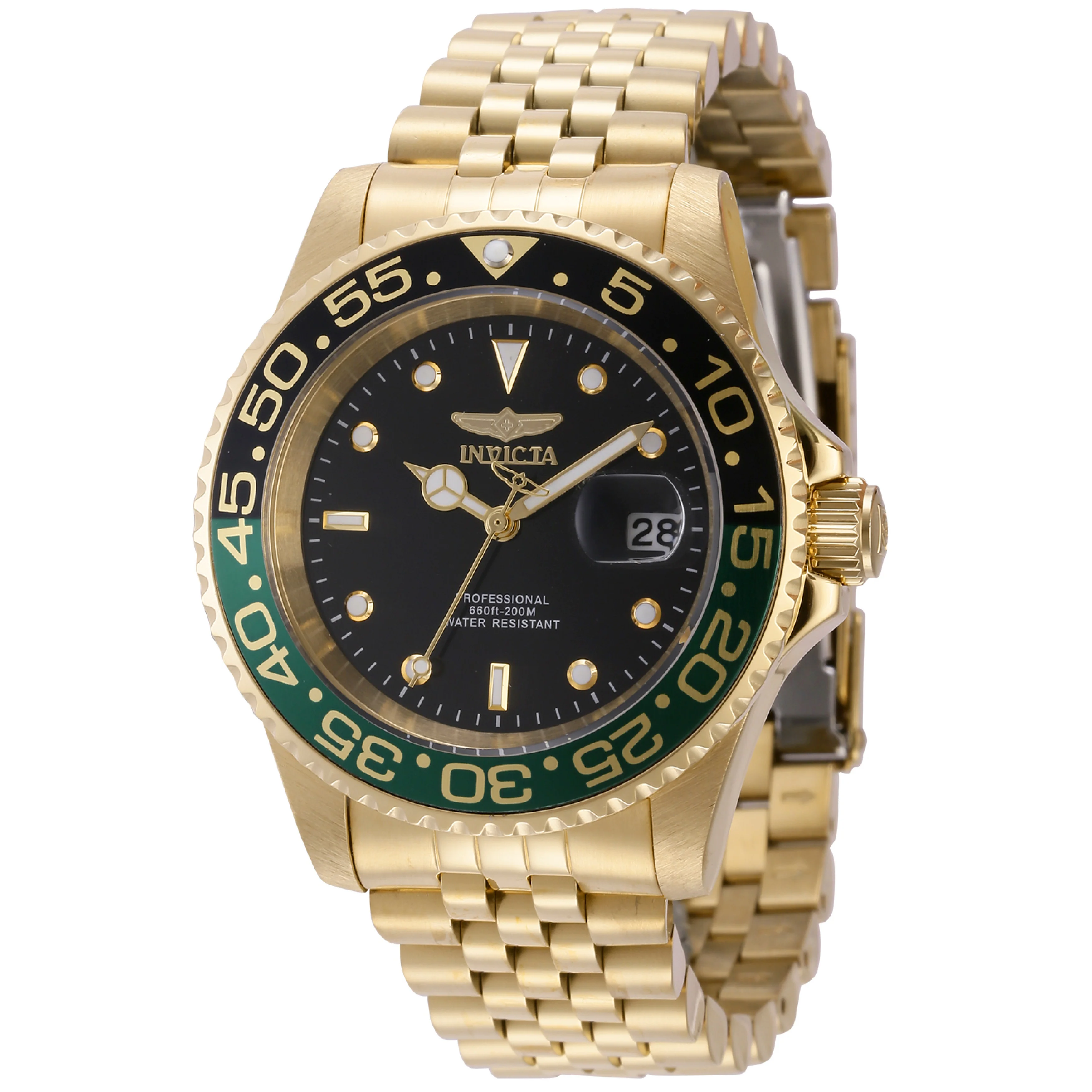 Invicta Men's 40mm Pro Diver Quartz Two-Tone Bezel Goldtone Bracelet Watch - Image 3