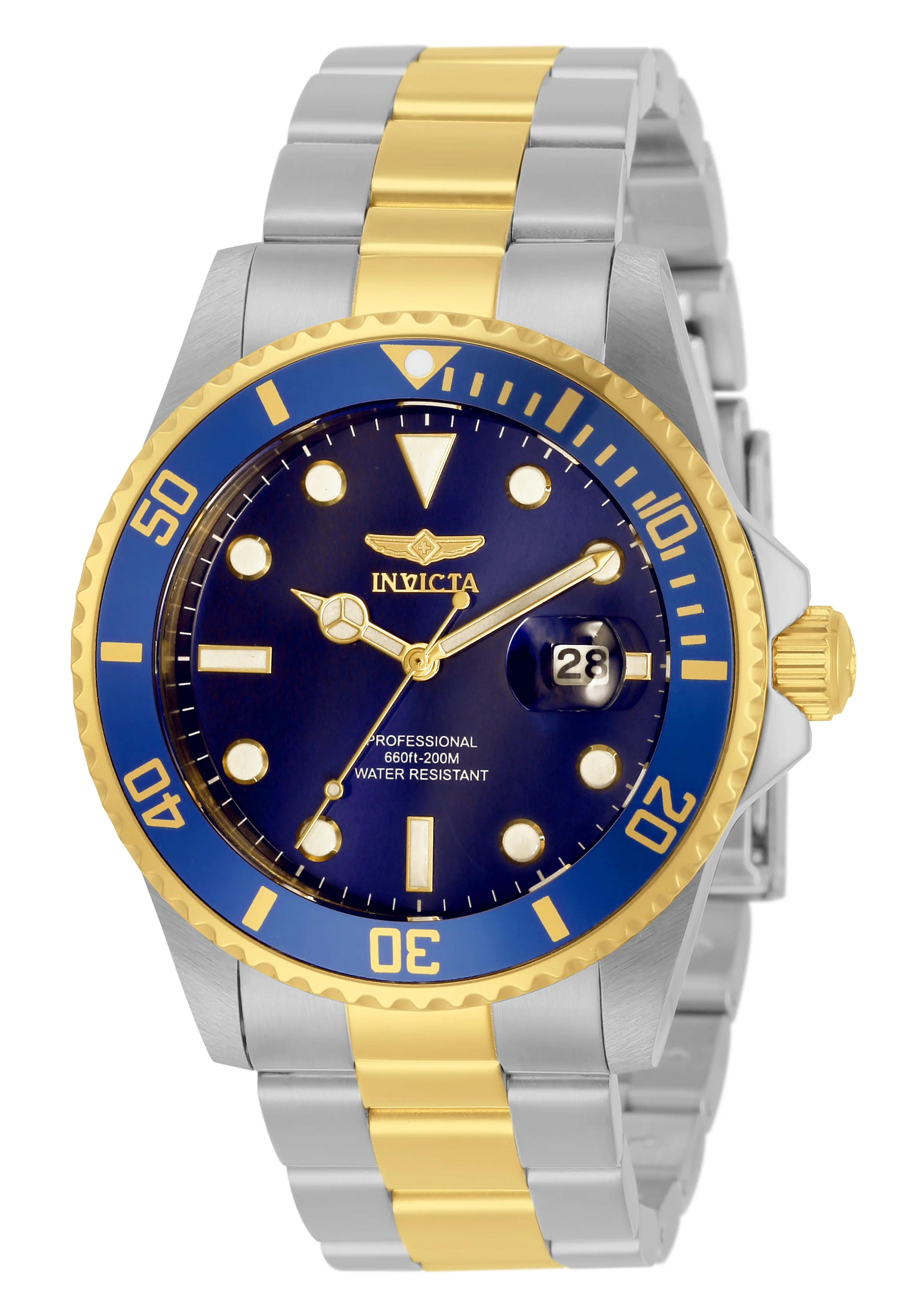 Invicta Men's 42mm Pro Diver Quartz Date Blue Dial Bracelet Watch - Image 2