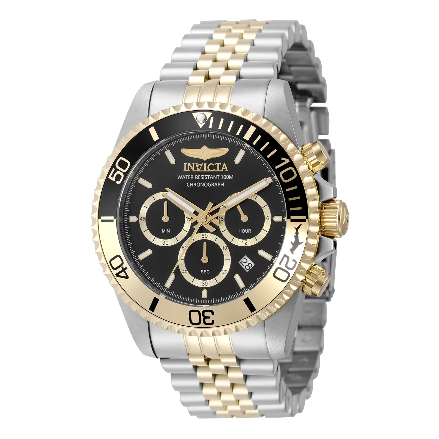 Invicta Men's 43mm Pro Diver Quartz Chrono Date Jubilee Bracelet Watch - Image 2
