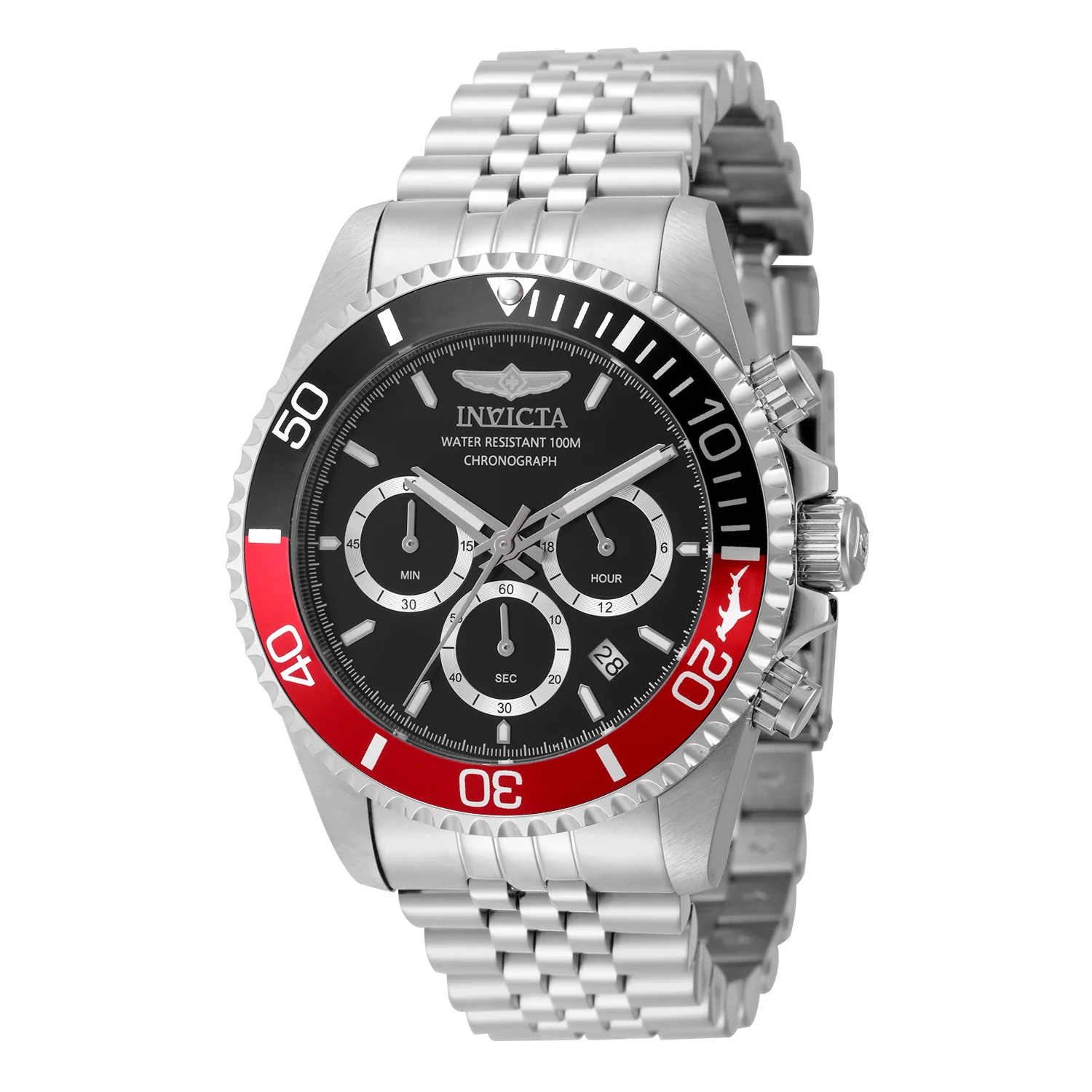 Invicta Men's 43mm Pro Diver Quartz Chrono Date Jubilee Bracelet Watch - Image 3