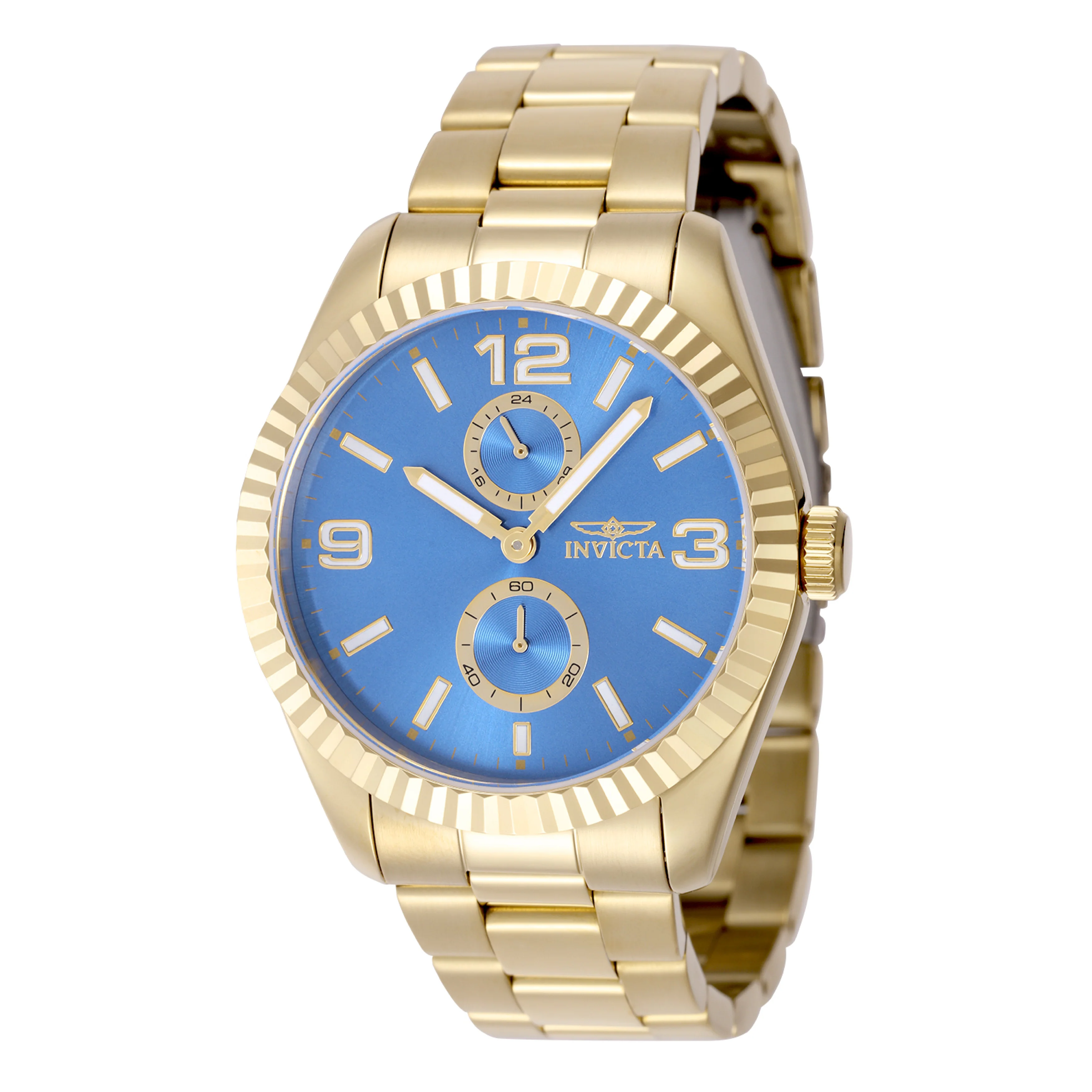 Invicta Men's 43mm Specialty Quartz Fluted Bezel Bracelet Watch - Image 3