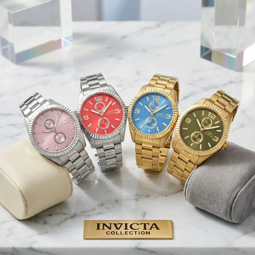Invicta Men's 43mm Specialty Quartz Fluted Bezel Bracelet Watch - Image 5
