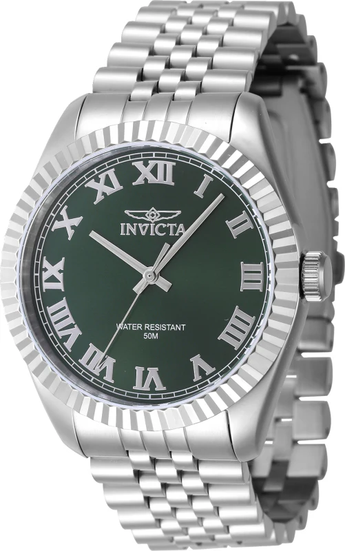 Invicta Men's 43mm Specialty Quartz Fluted Bezel Silvertone Bracelet Watch - Image 3