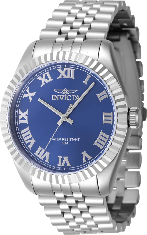 Invicta Men's 43mm Specialty Quartz Fluted Bezel Silvertone Bracelet Watch - Image 4