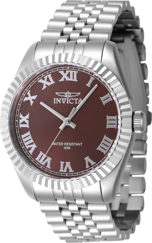 Invicta Men's 43mm Specialty Quartz Fluted Bezel Silvertone Bracelet Watch - Image 5