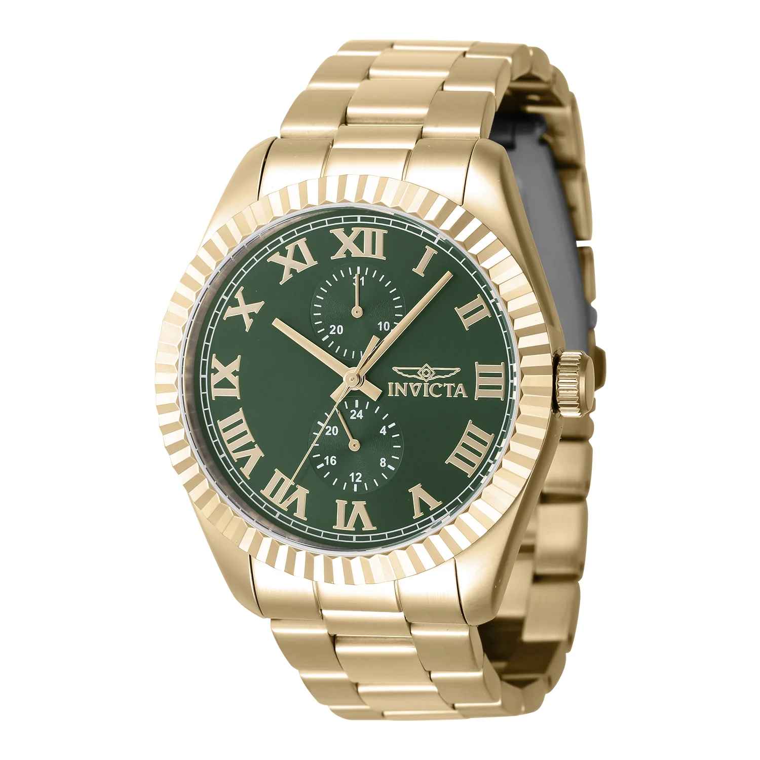 Invicta Men's 43mm Specialty Quartz Textued Bezel 24 Hour & Date Subdial Bracelet Watch - Image 2