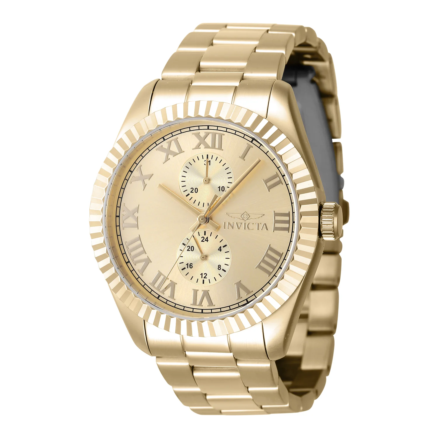 Invicta Men's 43mm Specialty Quartz Textued Bezel 24 Hour & Date Subdial Bracelet Watch - Image 3