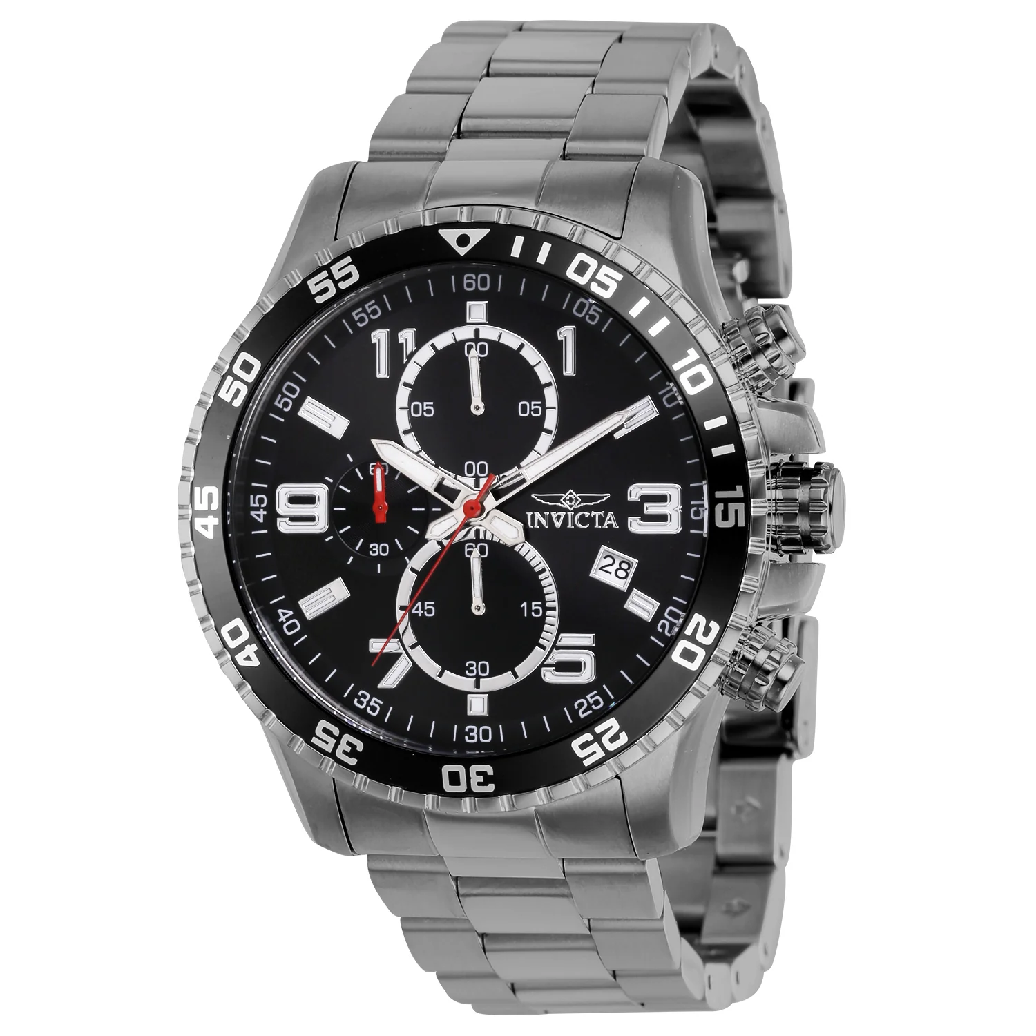 Invicta Men's 45mm Specialty Quartz Chronograph Black Dial Bracelet Watch - Image 2