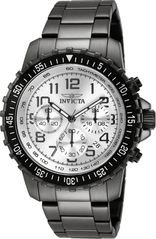 Invicta Men's 45mm Specialty Quartz Chronograph Silvertone Dial Bracelet Watch - Image 2