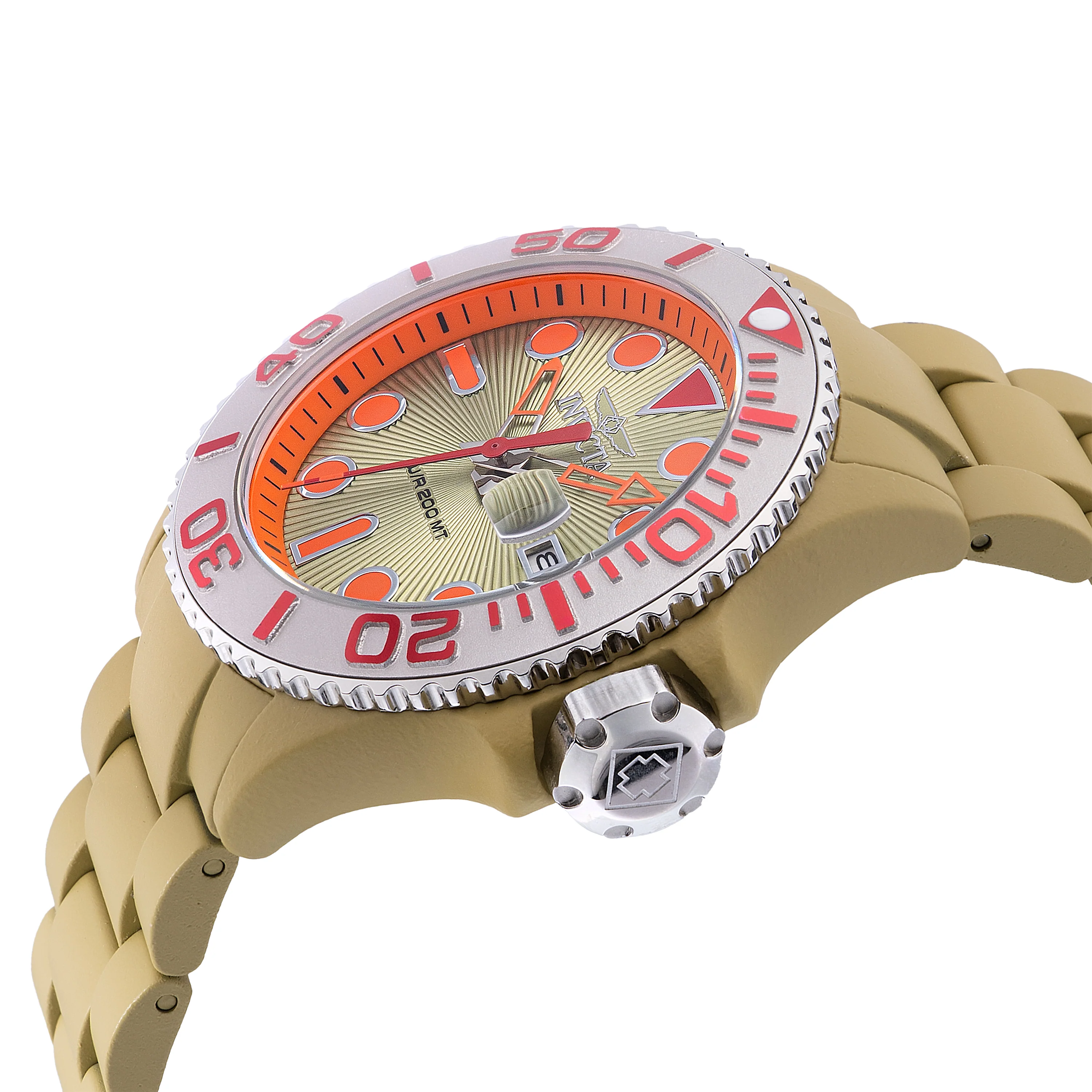 Invicta Men's 46mm Grand Diver Quartz Khaki Stainless Steel Bracelet Watch - Image 2