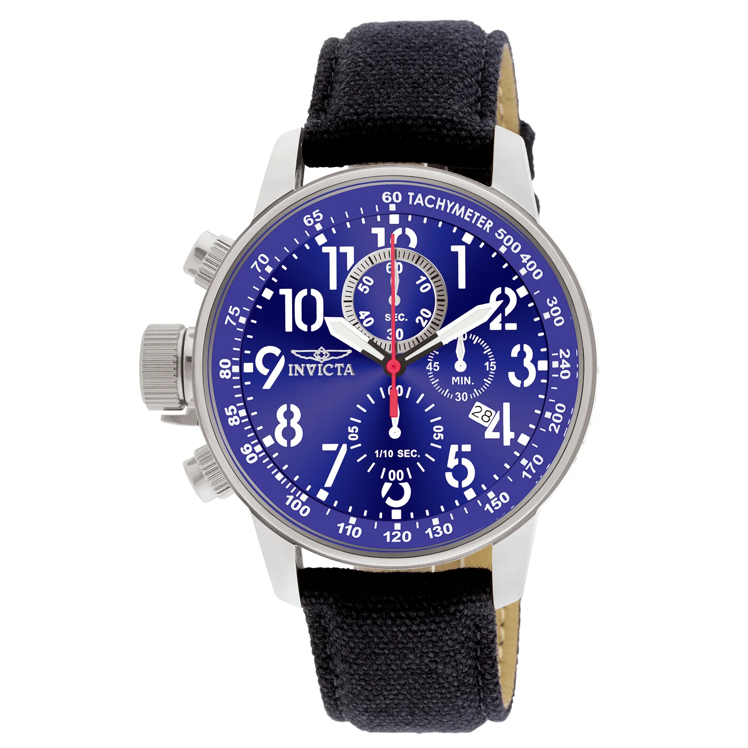 Invicta Men's 46mm I-Force Quartz Chronograph Black Canvas Strap Watch - Image 5
