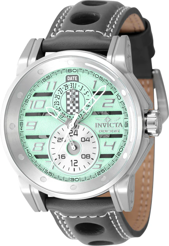 Invicta Men's 46mm Invicta Racing Quartz Multifunction Leather Strap Watch - Image 3