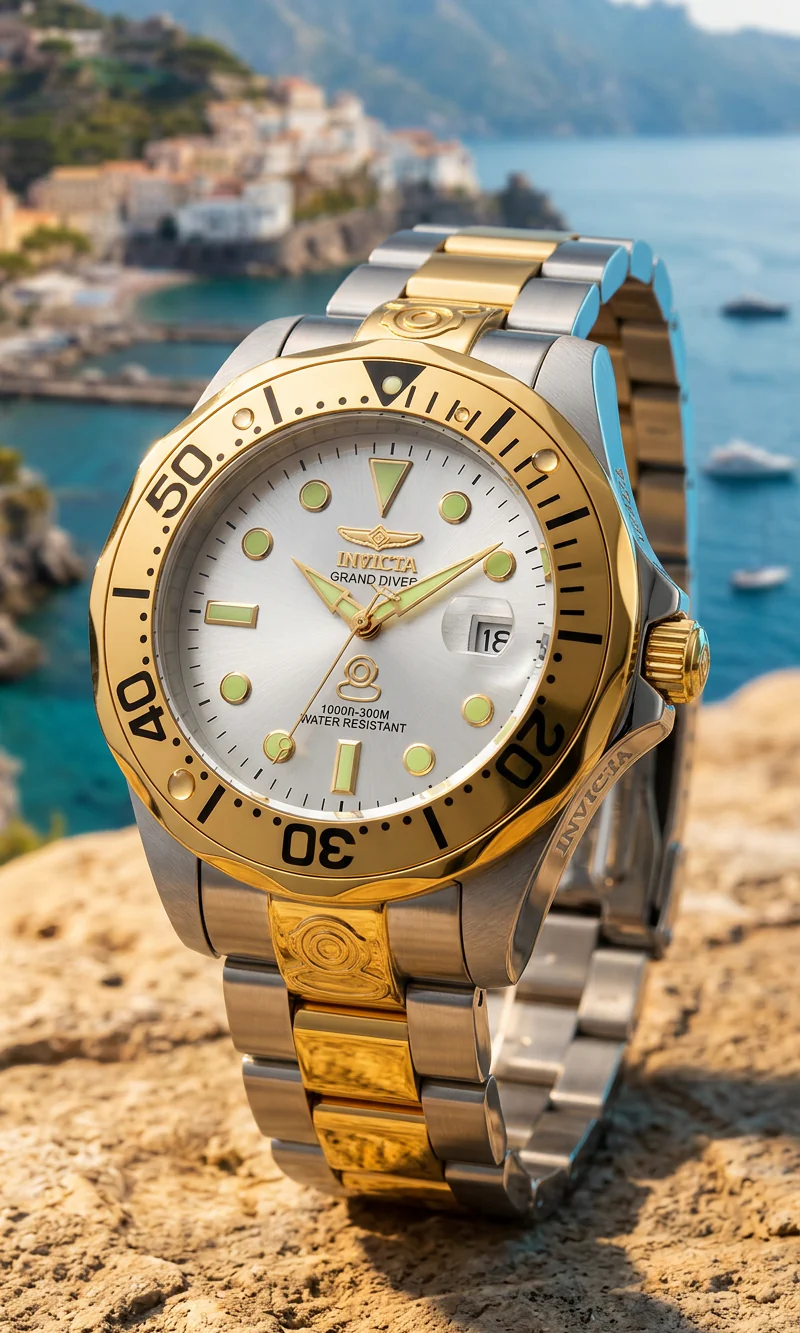 Invicta Men's 47mm Grand Diver Automatic Luminous Markers Bracelet Watch - Image 4