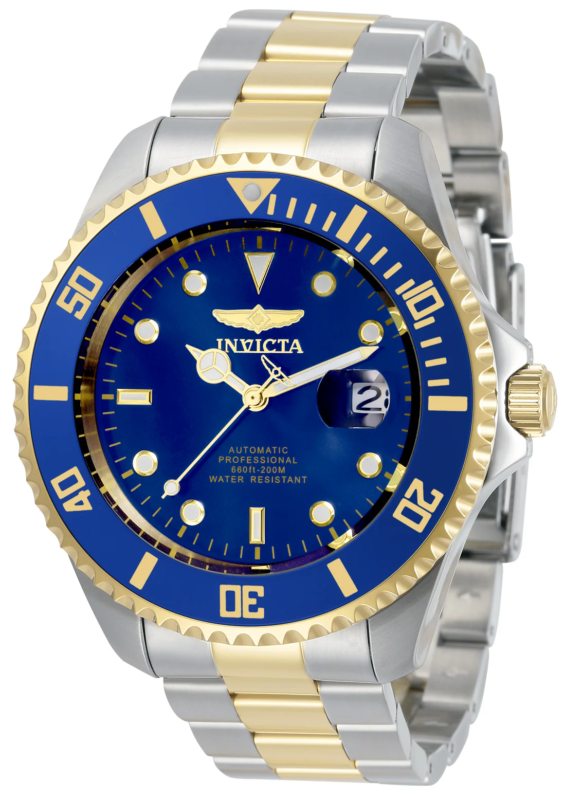 Invicta Men's 47mm Pro Diver Automatic Date Two-Tone Bracelet Watch - Image 3