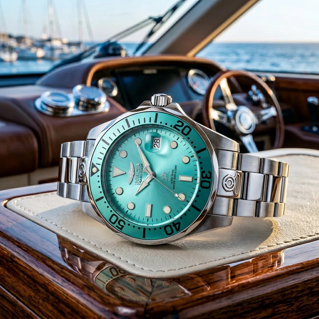 Invicta Men's 47mm Pro Diver Automatic Robin's Egg Blue Bracelet Watch - Image 3