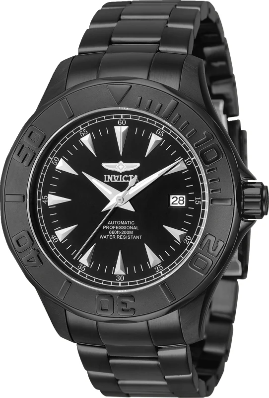 Invicta Men's 47mm Signature Automatic Black Bracelet Watch - Image 2
