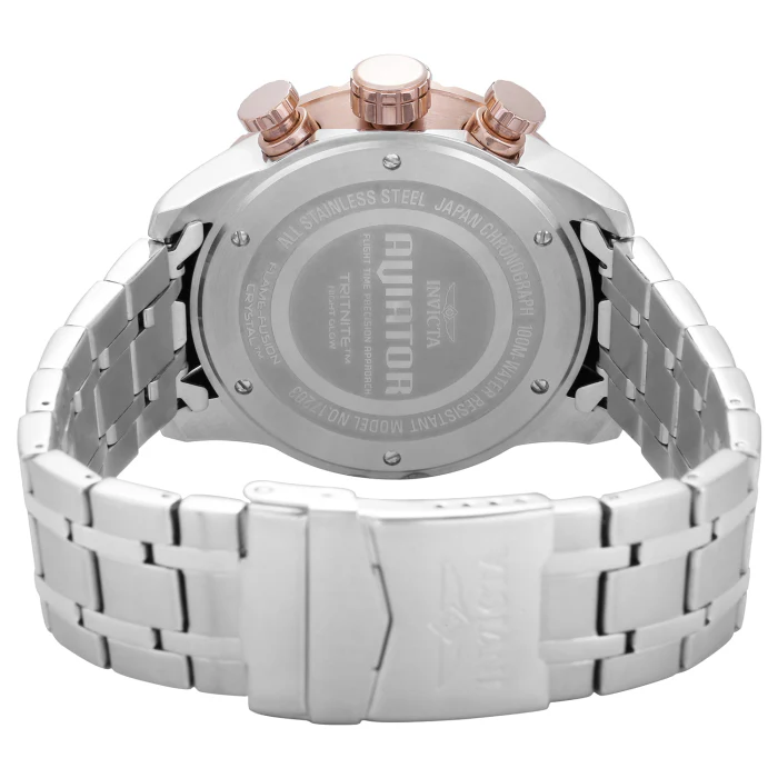 Invicta Men's 48mm Aviator Quartz Chronograph Tactical Dial Bracelet Watch - Image 4