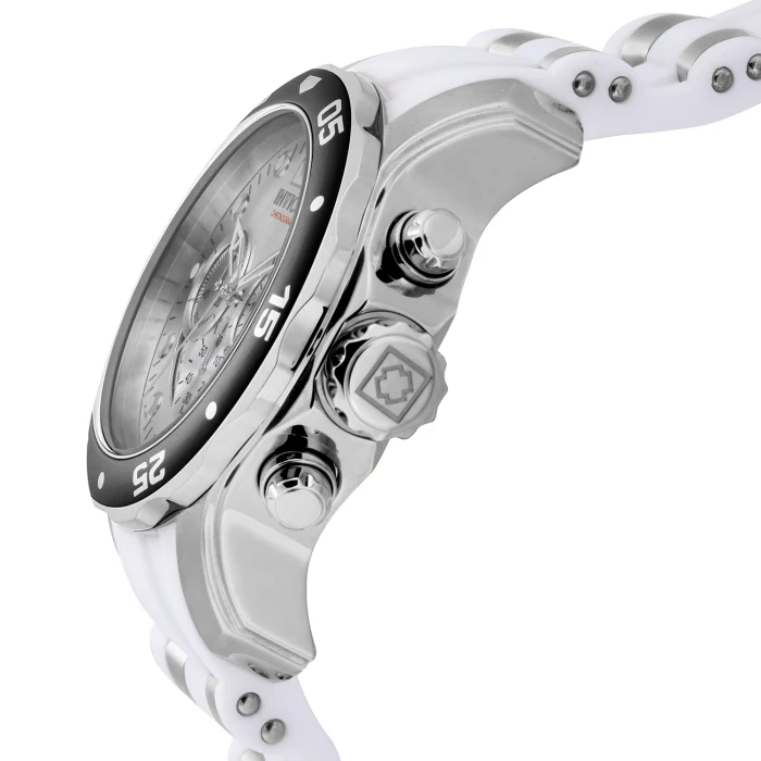 Invicta Men's 48mm Pro Diver Quartz Chronograph White Silicone Strap Watch - Image 2