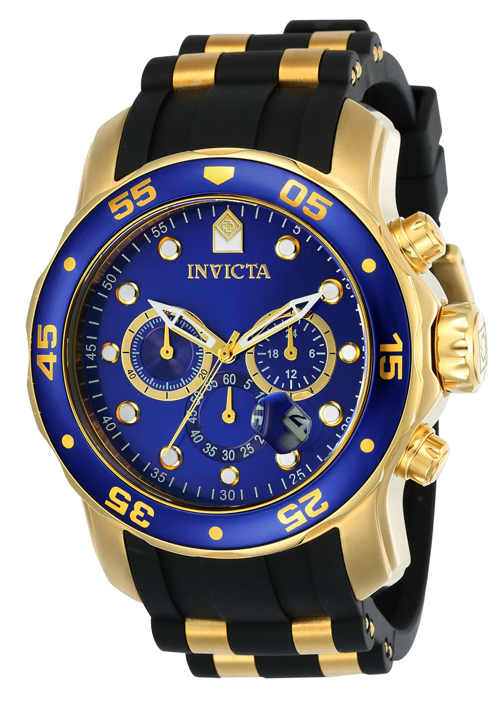 Invicta Men's 48mm Pro Diver Scuba Quartz Chronograph Black Silicone Strap Watch - Image 2