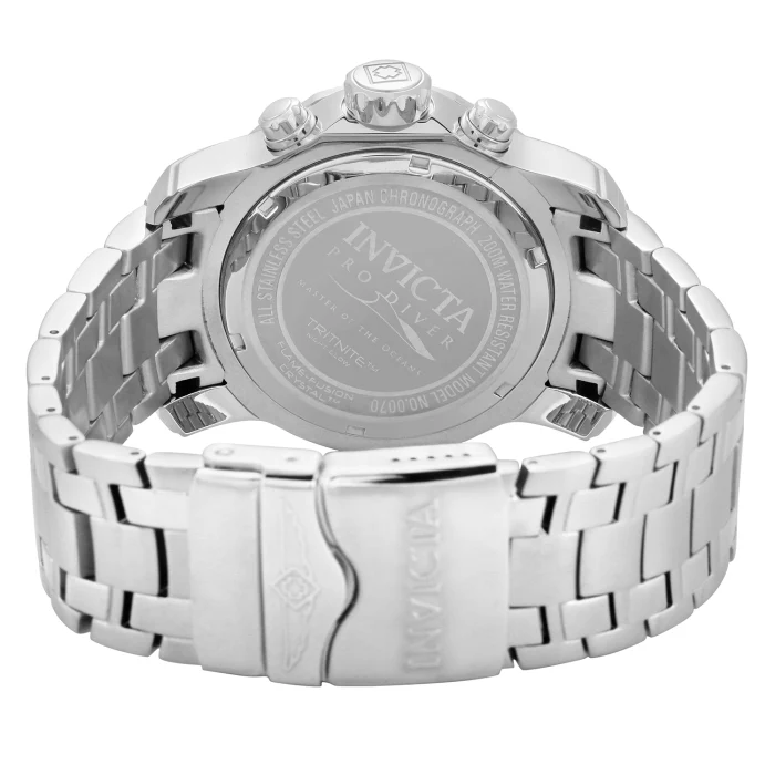 Invicta Men's 48mm Pro Diver Scuba Quartz Chronograph Blue Bezel & Dial Bracelet Watch - Image 7