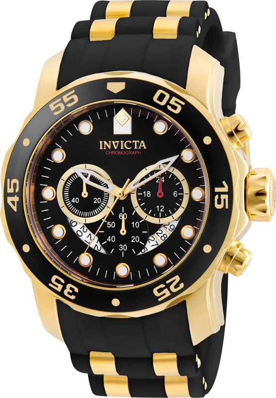 Invicta Men's 48mm Pro Diver Scuba Quartz Chronograph Silicone Bracelet Watch - Image 2