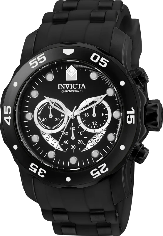 Invicta Men's 48mm Pro Diver Scuba Quartz Chronograph Silicone Bracelet Watch - Image 4