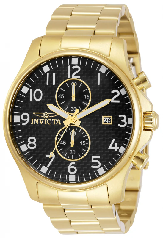 Invicta Men's 48mm Specialty Quartz Chronograph Black Carbon Fiber Dial Bracelet Watch - Image 5