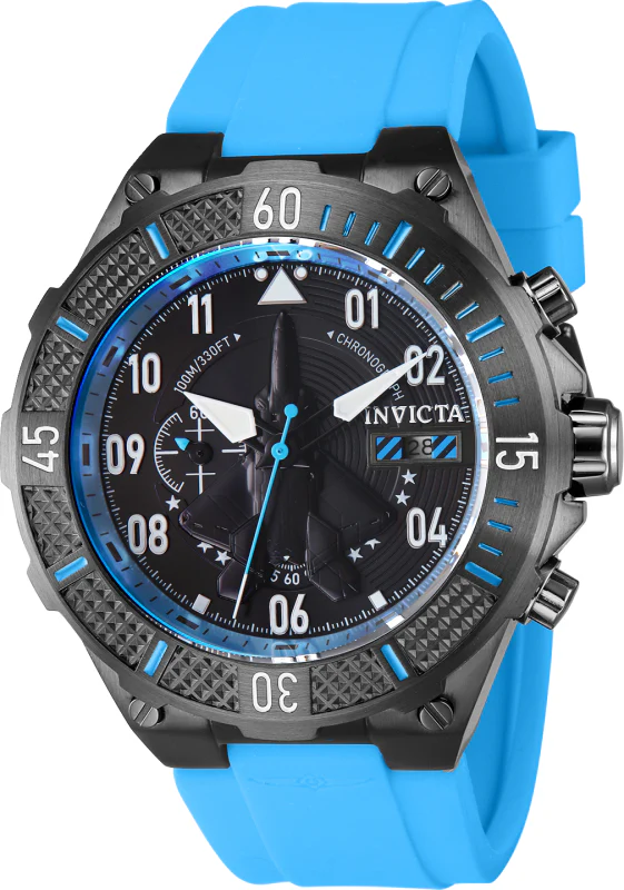 Invicta Men's 50mm Aviator Quartz Multifunction Silicone Strap Watch - Image 3