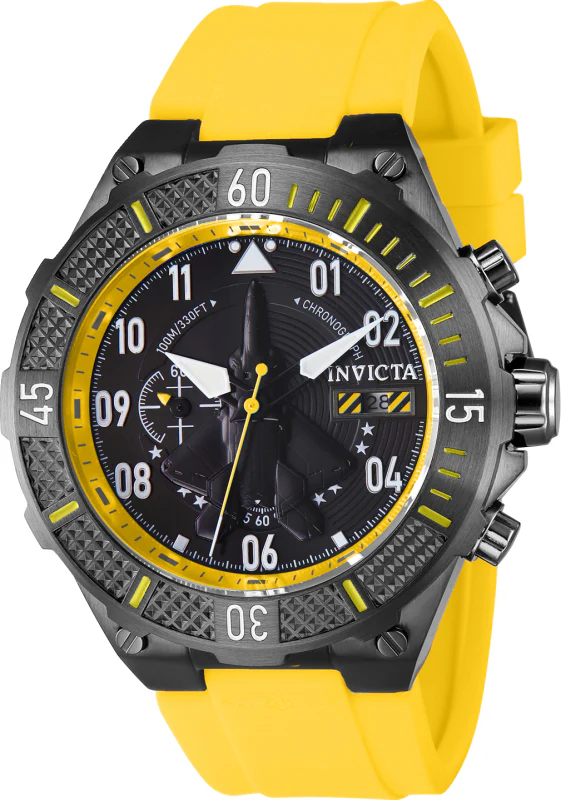 Invicta Men's 50mm Aviator Quartz Multifunction Silicone Strap Watch - Image 4
