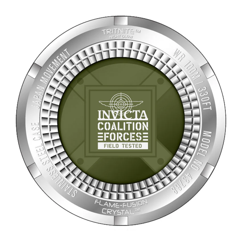 Invicta Men's 50mm Coalition Forces Quartz Multi-Time Camo Silicone Strap Watch - Image 2